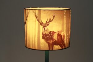 Antelope Printed Silk Lampshade